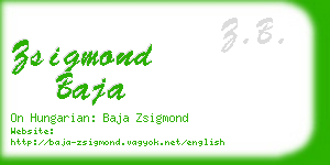 zsigmond baja business card